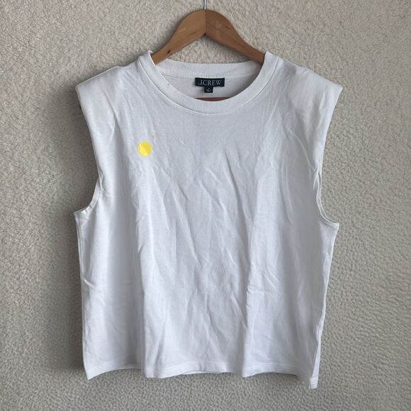 J Crew Muscle Tee Mariner Cotton Womens Medium‎ White - Picture 3 of 10